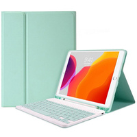 Case + keyboard iPad 7/8/9 10.2 2021 / 2020 / 2019, Pen Slot, green