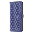Flip case for Motorola Moto G24 / G24 Power / G04, Rhombus Crossbody Leather, blue