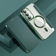 Flip case for Samsung Galaxy S23, Wallet, MagSafe, green