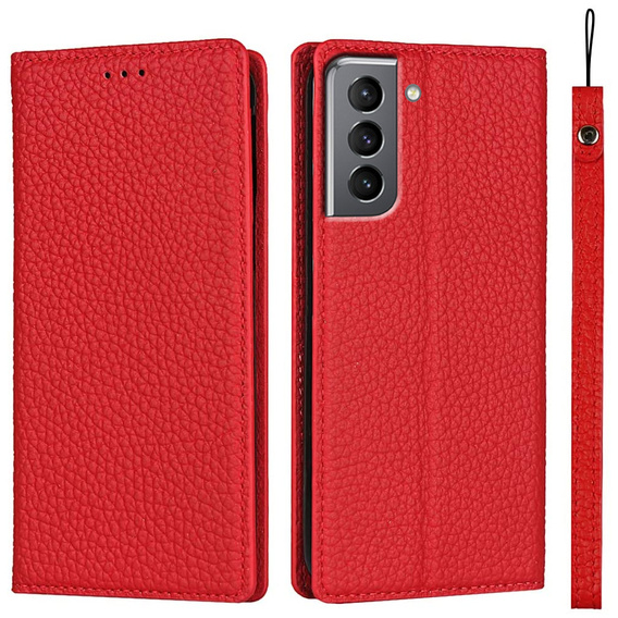 Leather case for Samsung Galaxy S22, ERBORD Grain Leather, red