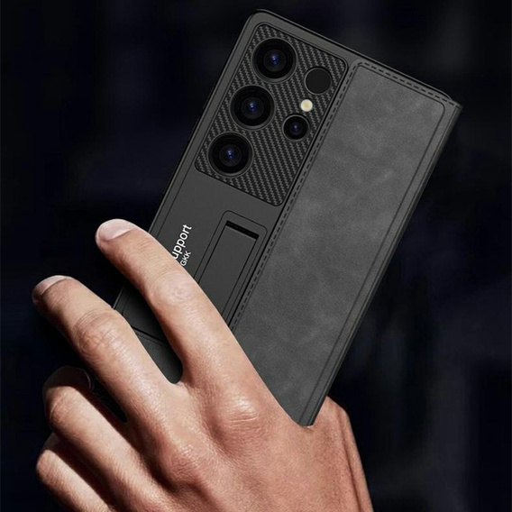 Flip case for Samsung Galaxy S25 Ultra, GKK Card Slot Wallet, black