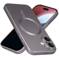 Case for iPhone 16, ColorMag, for MagSafe, grey