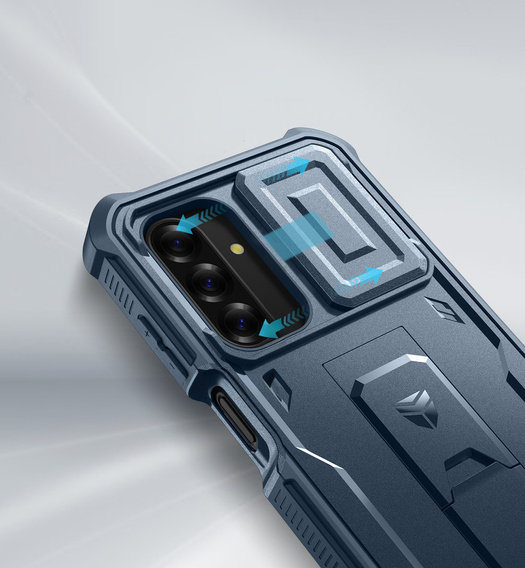 Armored case for Samsung Galaxy A26 5G, Dexnor Full Body (Two Frames), blue