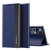 Flip case for Xiaomi 12T / 12T Pro, Side Magnetic, dark blue