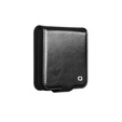 Leather wallet case black for Samsung Galaxy Z Flip7