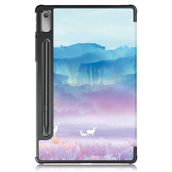 Case for Lenovo Tab P11 Pro Gen 2 2022, Smartcase Pen Slot, deer in mountains