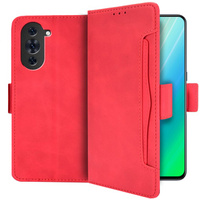 Flip case for Huawei Nova 10 Pro 4G, Card Slot, red
