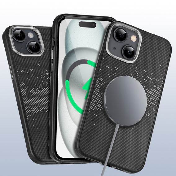 Case for iPhone 15, Milky Way, grey