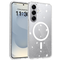 Glitter case, for MagSafe for Samsung Galaxy S26 Plus, transparent