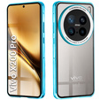 Case for Vivo X200 Pro 5G, Magnetic Dual Glass, blue