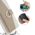 Flip case for Samsung Galaxy A53 5G, Wallet Zipper Pocket, with mirror, white