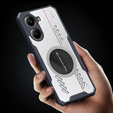 Case for Xiaomi Poco X7 Pro 5G, with magnetic sheet, transparent / black
