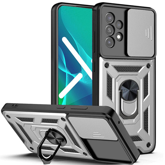 Case for Samsung Galaxy A33 5G, CamShield Slide, silver