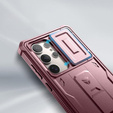 Armored case for Samsung Galaxy S24 Ultra, Dexnor Full Body (Two Frames), red