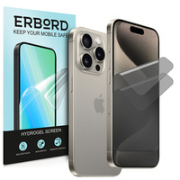 2x Privatization Film for iPhone 15 Pro Max, ERBORD Anti-Spy Hydrogel Film