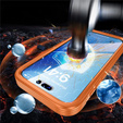 Shockproof case with glass, for MagSafe for iPhone 17 Pro Max, orange
