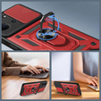 Armoured case for Xiaomi Redmi 15C 4G/LTE, with camera protection, with stand, red