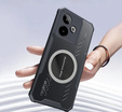 Case for Realme GT 7 / 7T, with magnetic sheet, transparent / black