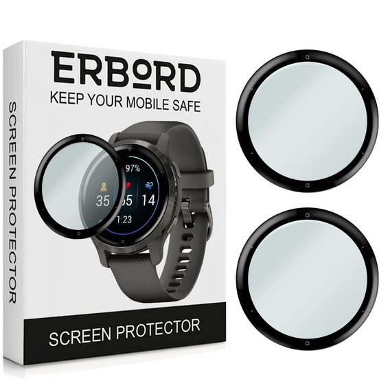 2x ERBORD Hybrid Glass for Garmin Venu 2S