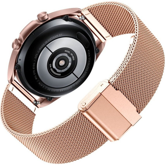 Milanese bracelet 20mm for Samsung Galaxy Watch 3 41mm - Rose Gold