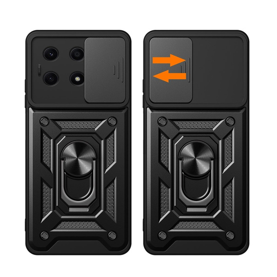Case for Honor X8a 4G, CamShield Slide, black
