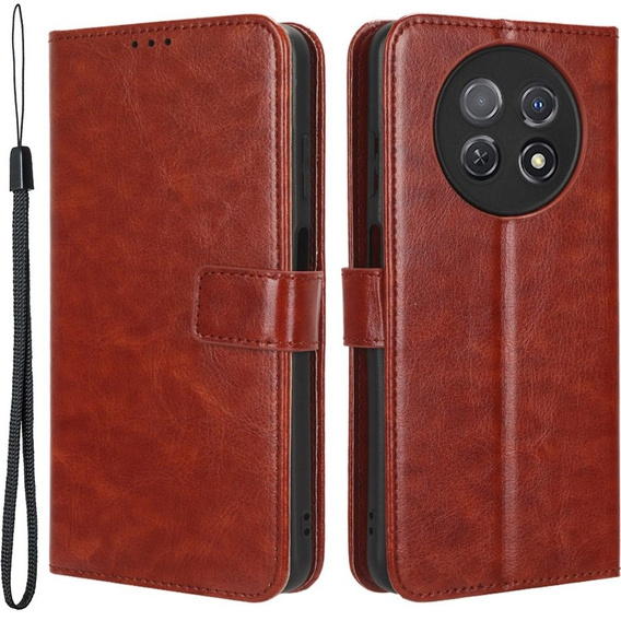 Flip case for Huawei Nova Y91 4G, Crazy Horse Wallet, brown