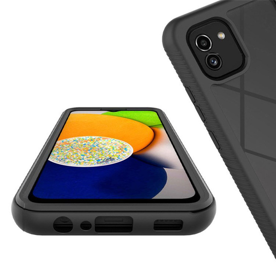 Case for Samsung Galaxy A03, Shockproof, with film, black