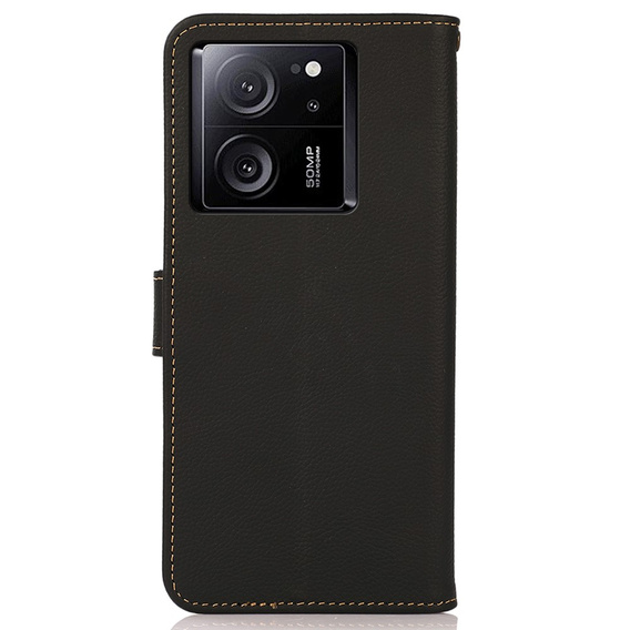 KHAZNEH RFID case for Xiaomi 13T / 13T Pro, Litchi Texture, black