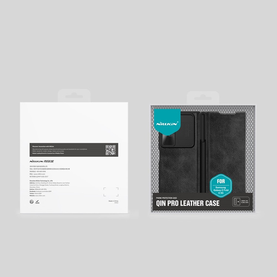 NILLKIN flip case for Samsung Galaxy Z Fold6 5G, CamShield Qin Pro, leather, black