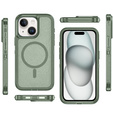 Case with frame for iPhone 15, for MagSafe, green
