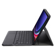 Case + keyboard Samsung Galaxy Tab S9+, Leather Pen Slot TouchPad, black