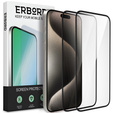 2x Ceramic ERBORD Hybrid Glass for iPhone 15 Pro
