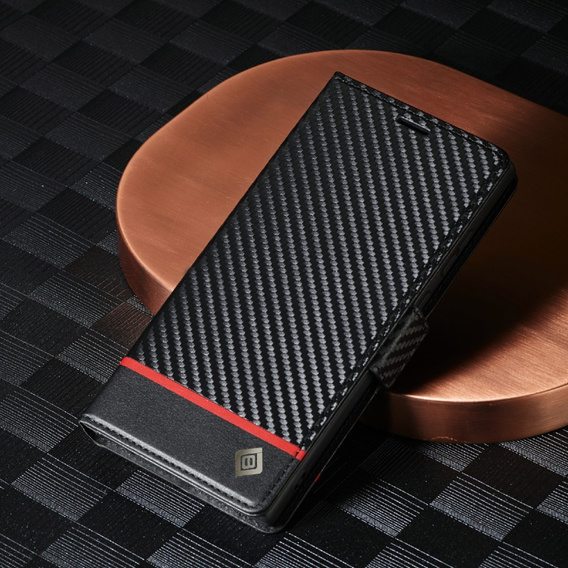 Flip case for Samsung Galaxy S23 Ultra, Carbon LC.IMEEKE, black