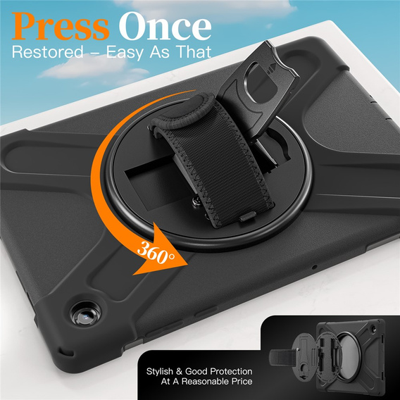 Armoured case with stand and shoulder strap for Samsung Galaxy Tab A11+