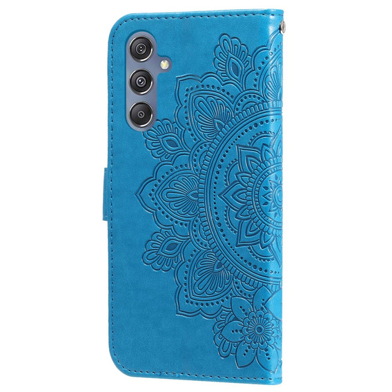 Flip case for Samsung Galaxy M34 5G, Mandala Flower, blue