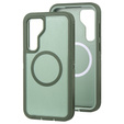 Case with frame for Samsung Galaxy S23 FE, for MagSafe, green