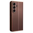 Qialino leather flip case for Samsung Galaxy S26, brown