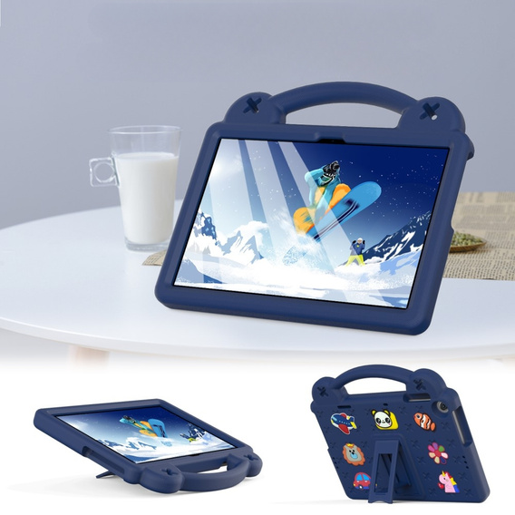 Children's case for Lenovo Tab M10 10.1 Gen 3 TB-328FU/TB-328XU, Cute Patterns, with stand, dark blue