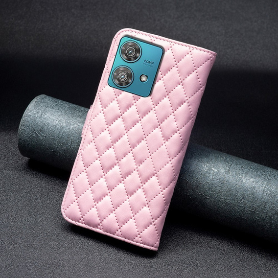 Flip case for Motorola Edge 40 Neo, Wallet, BINFEN COLOR, pink