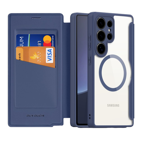 Dux Ducis Case for Samsung Galaxy S25 Ultra, Skin X Pro, MagSafe, dark blue
