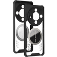 Case for Honor Magic 6 Lite 5G, with magnetic sheet, transparent / black