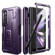 Armored case for Samsung Galaxy Z Fold 4 5G, Dexnor Full Body S-Pen Slot, purple