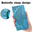 Flip case for Motorola Moto G32, Butterfly, blue