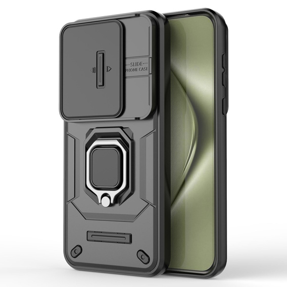 Case for Huawei Pura 70 Ultra, KickStand Camera Lens, black