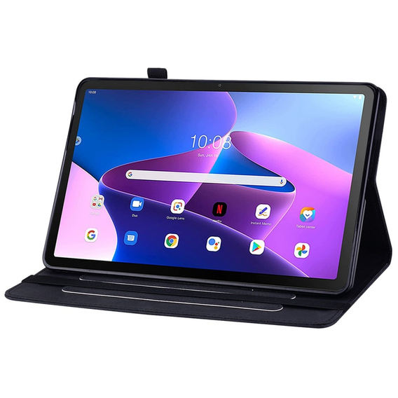Case for Lenovo Tab M10 10.1 Gen 3, Wallet Pen Slot, black