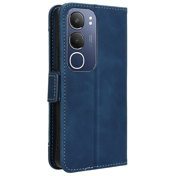Flip case for Vivo Y19s, Card Slot, dark blue