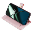 Flip case for OnePlus 12 5G, Wallet Zipper Pocket, pink