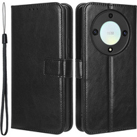 Flip case for Honor Magic 5 Lite, Crazy Horse Wallet, black