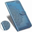 Flip case for Samsung Galaxy M55 5G, Mandala, blue