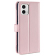 Flip case for Motorola Moto G73 5G, Wallet Zipper Pocket, pink